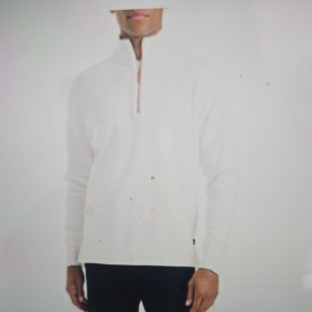 Good Man‎ Brand Men's White Half-Zip Sweater M